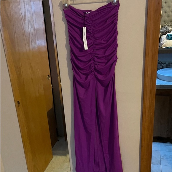 Susana Monaco Purple Midi Dress - Picture 1 of 5